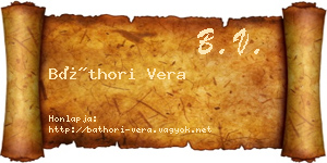 Báthori Vera névjegykártya